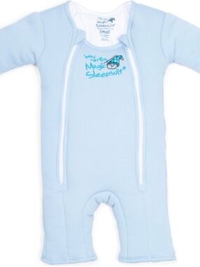Baby Merlin’s Magic Sleepsuit Blue Small 3-6M Swaddle Transition Sleep Sack Zip